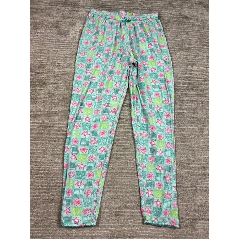 Cuddl Johns Pajama Set Girls M Multicolor Star Geometric Cotton Long Sleeve PJs